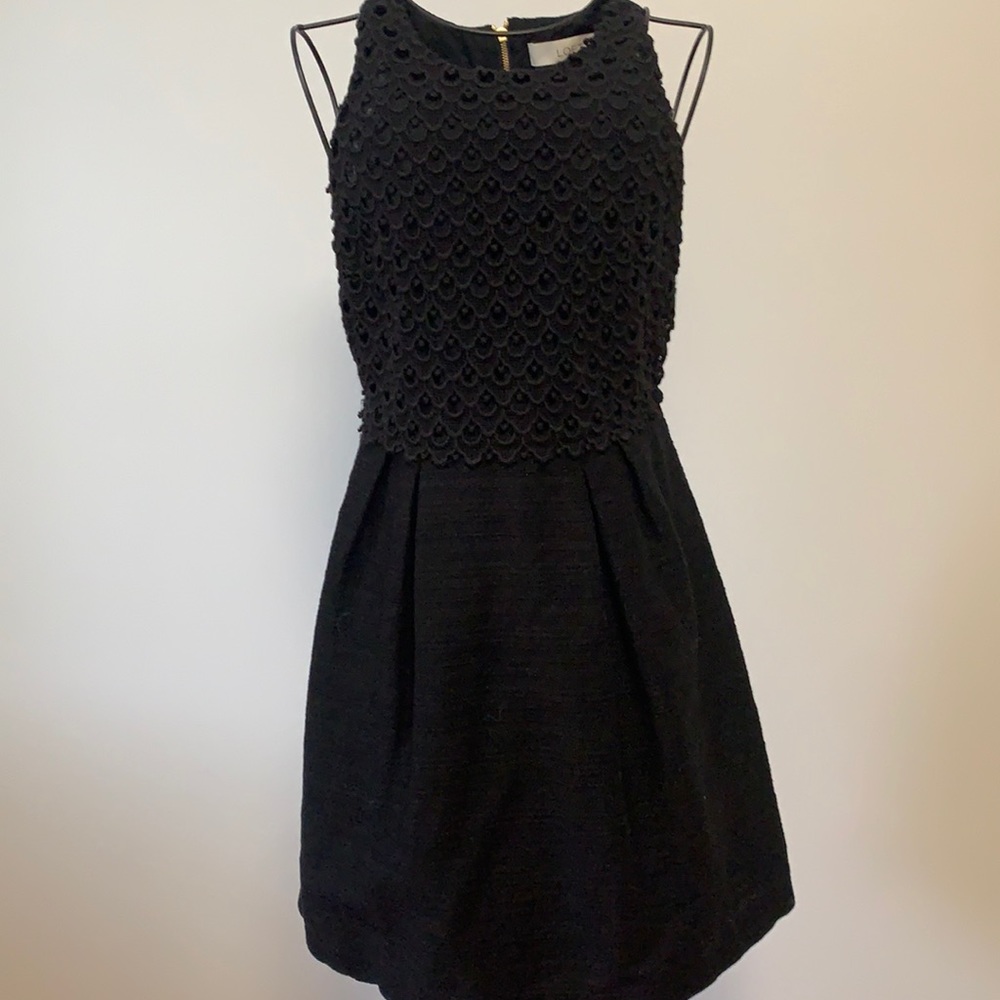 Black Linen and cotton loft dress